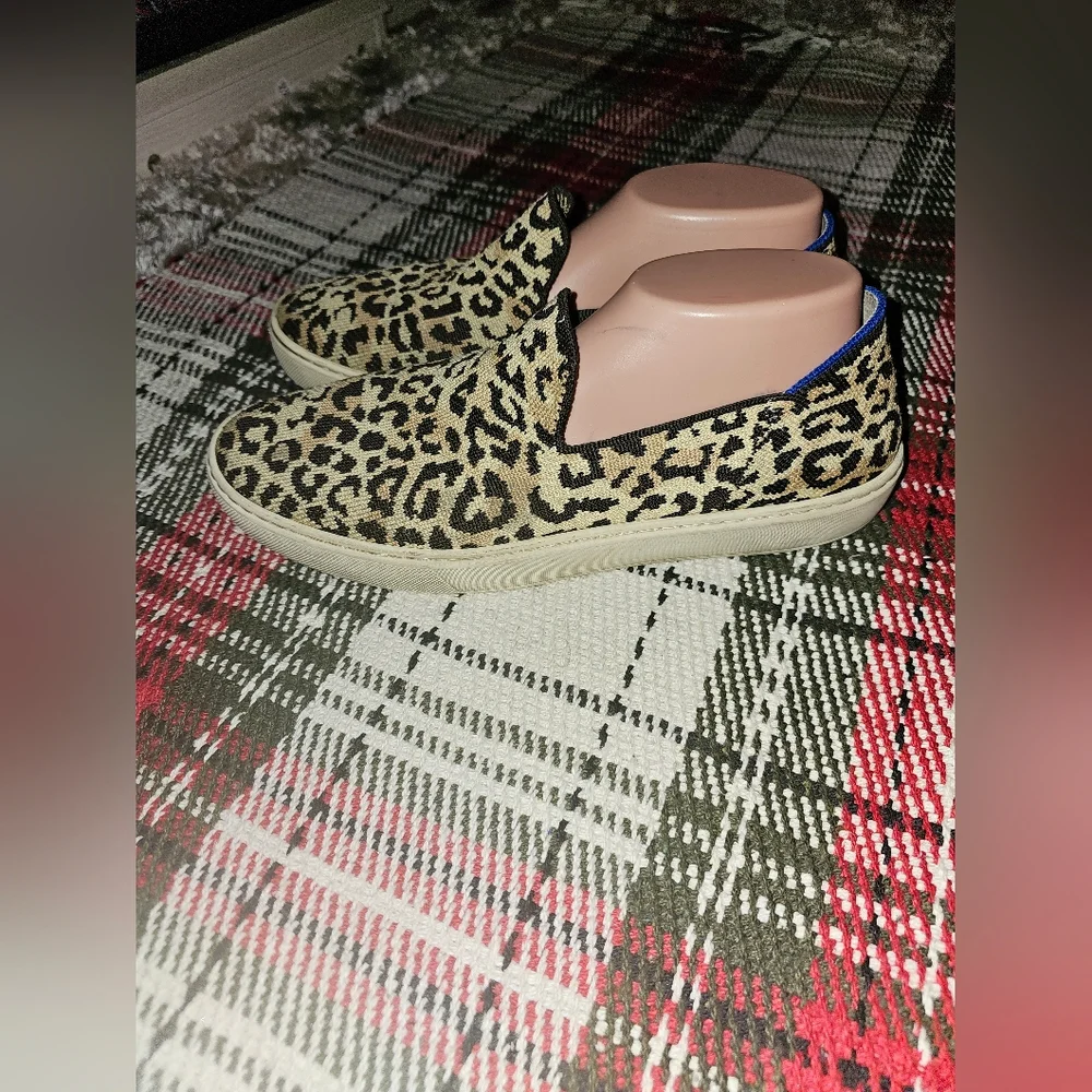 ROTHY'S The Original Slip On Sneaker Leopard Print 9.5 Pre-owned Nice!